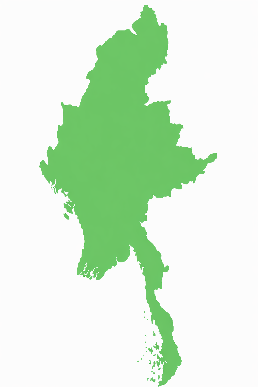 Myanmar Map Green